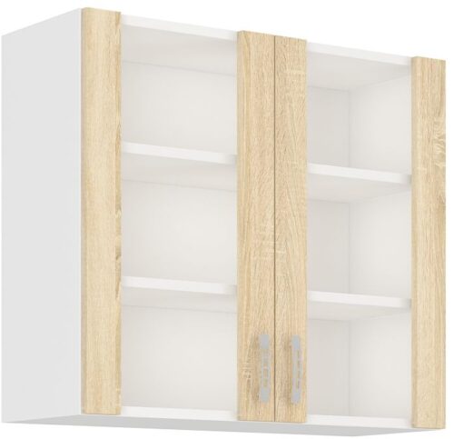 Viršutinės spintelės vitrina Sara sonoma 80 GS-72 2F