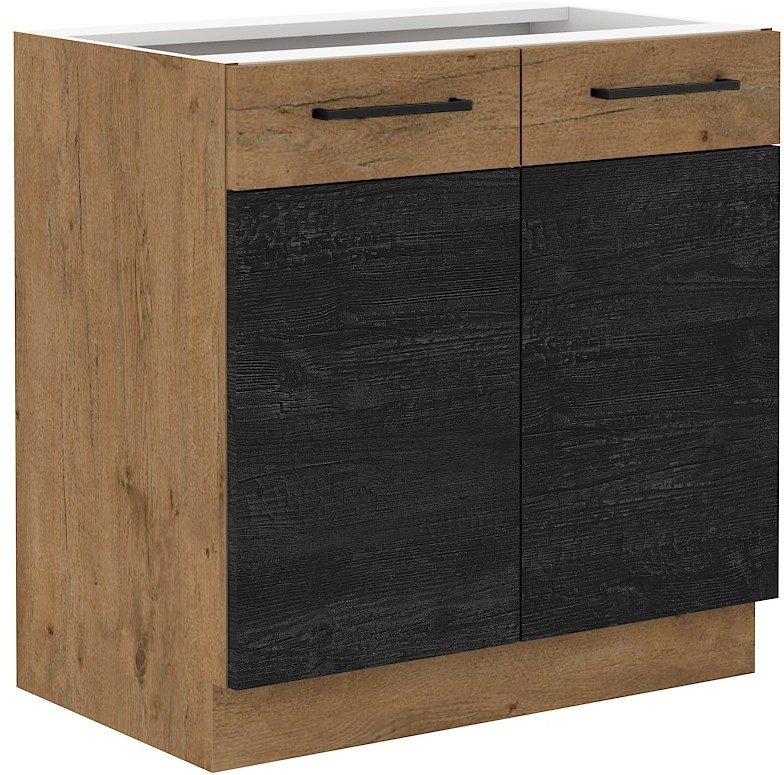 Apatinė spintelė 80 cm 80 D 2F BB Vigo Dark