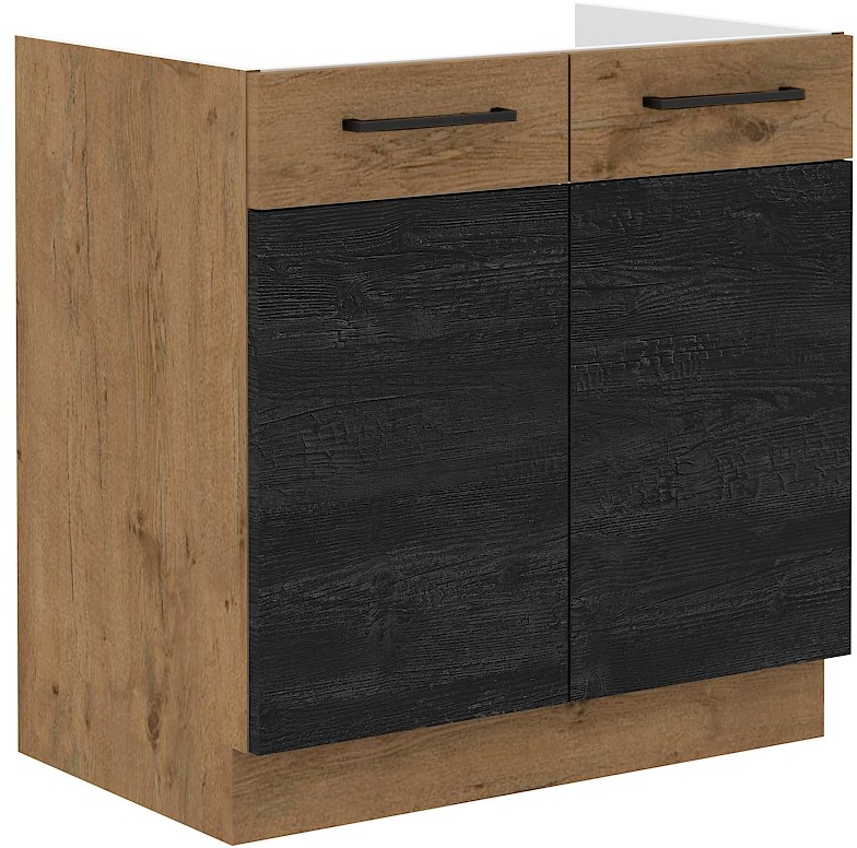 Apatinė spintelė po kriaukle 80 cm 80 ZL 2F BB Vigo Dark