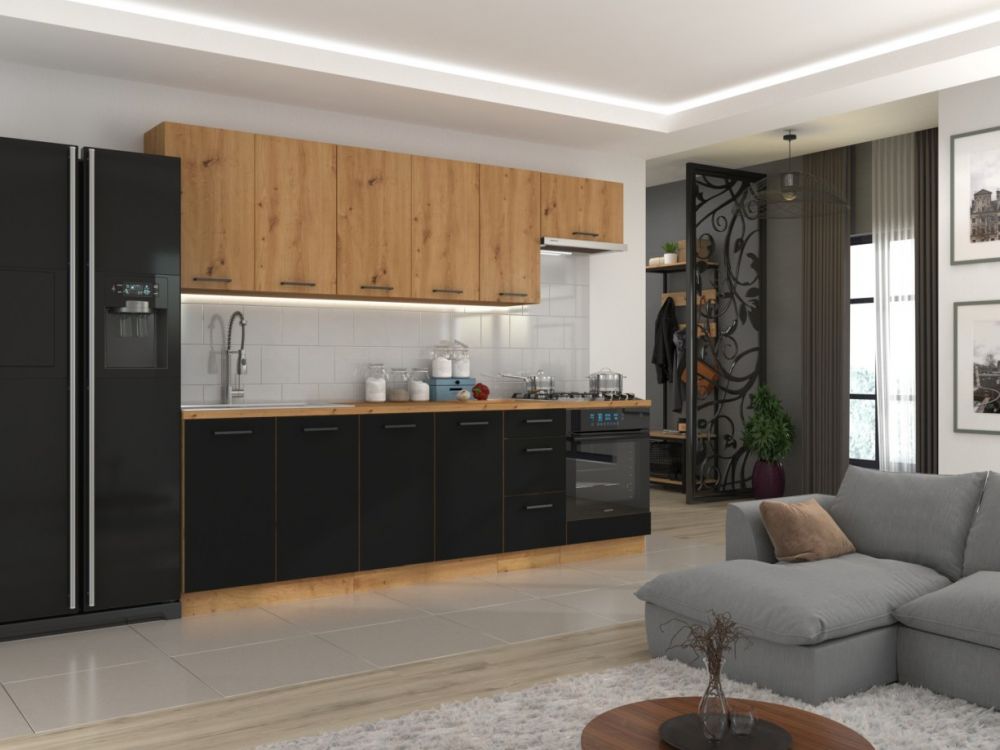 Modenos palėpės virtuvė 260 cm