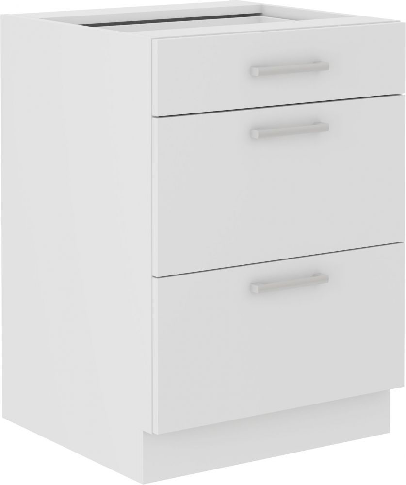 Apatinė spintelė su stalčiais Eko White 60 D 3S BB