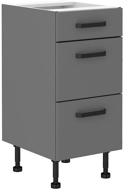 Apatinė spintelė 40 cm su stalčiais Nessa 40D 3S BB