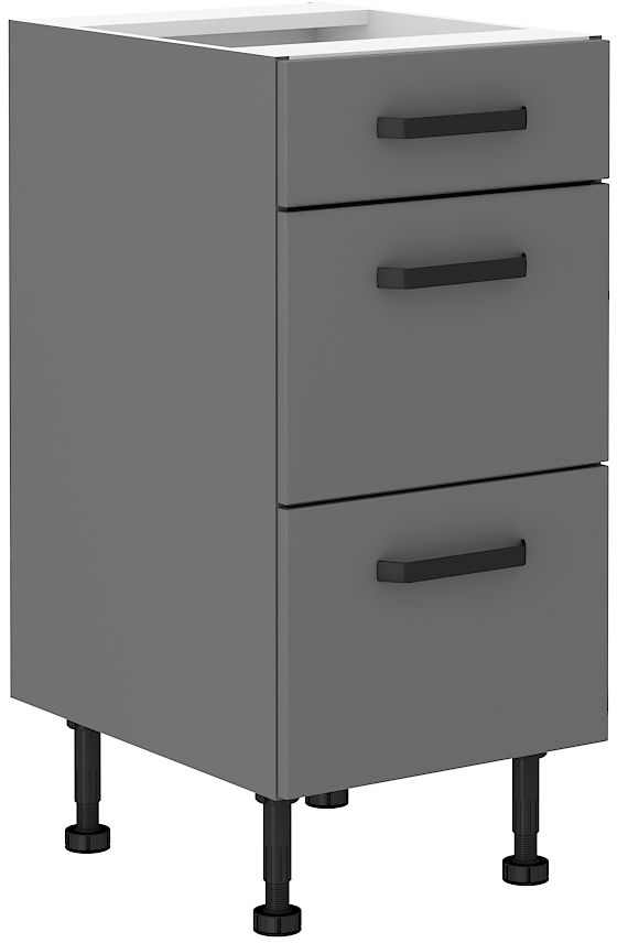 Apatinė spintelė 40 cm su stalčiais Nessa 40D 3S BB