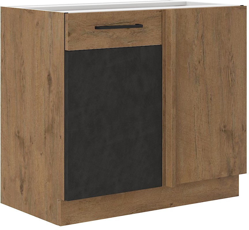 Vigo apatinė kampinė spintelė, matinės grafito spalvos 105 ND 1F BB