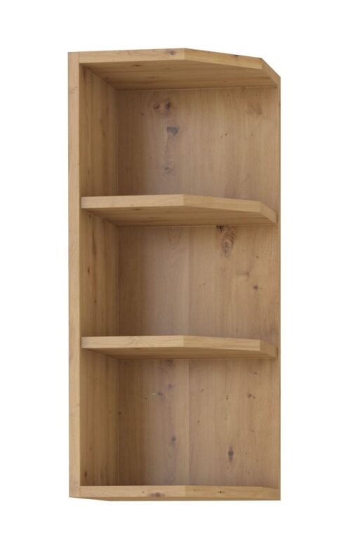 Atvira viršutinė lentyna su galu 30 cm, meniško ąžuolo 30 G-72 ZAK