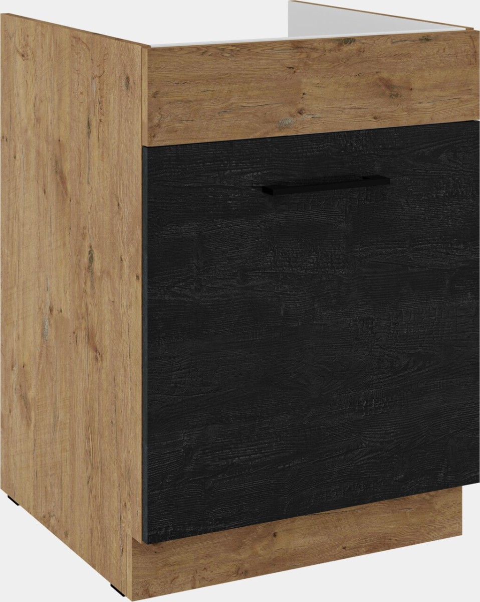 Apatinė spintelė 60 cm kriauklės stalčiui Vigo Dark 60 ZL 1S BB PREMIUM BOX