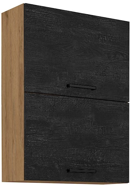 Viršutinė spintelė 60 cm, varstoma, 60 GU-72 2F Vigo Dark