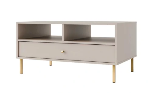 Tokyo 1S kavos staliukas su stalčiumi, smėlio spalvos