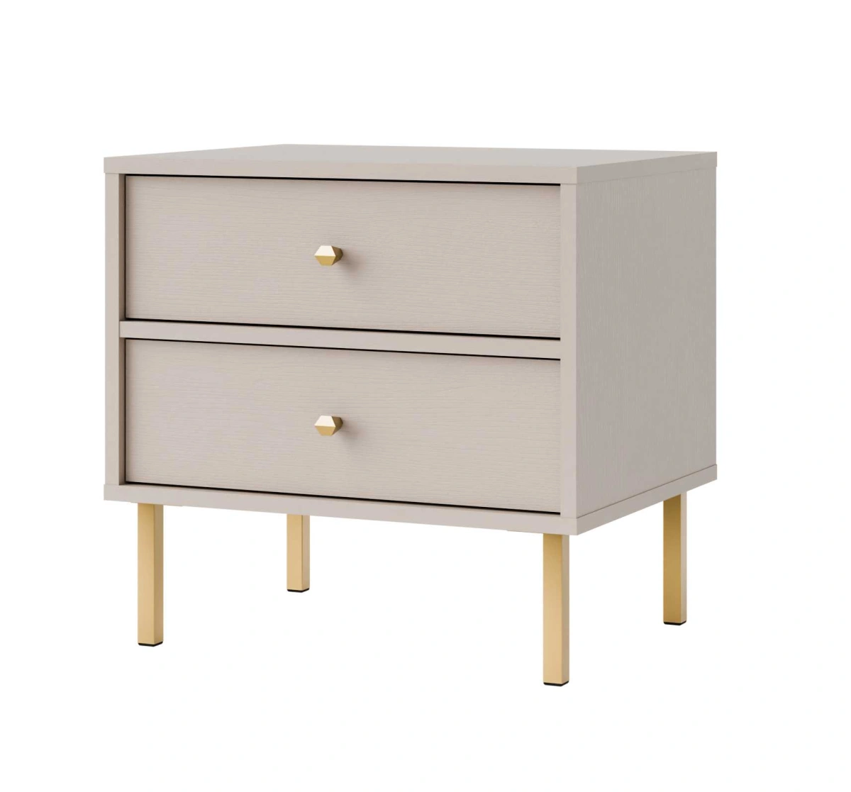 Tokyo 2S naktinis staliukas su stalčiais, smėlio spalvos