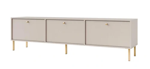 TV staliukas su spintelėmis, smėlio spalvos, 3K