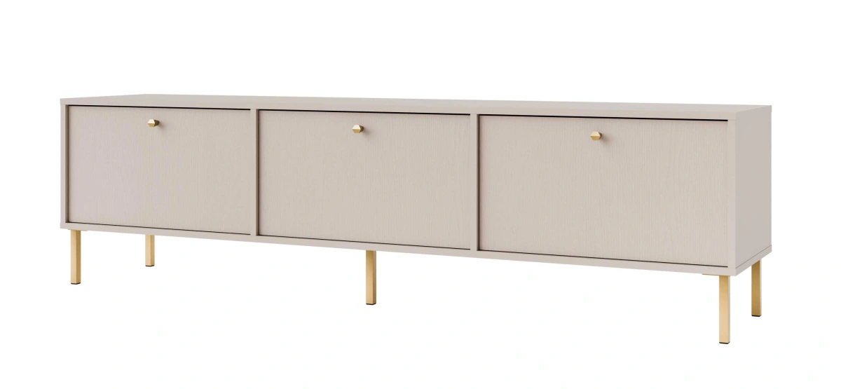 TV staliukas su spintelėmis, smėlio spalvos, 3K