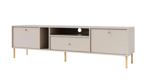 TV staliukas su spintelėmis ir stalčiumi Tokyo 2K1S smėlio spalvos