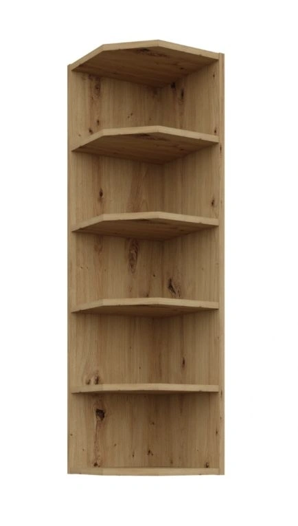 Atvira viršutinė lentyna su galu 30 cm, meniško ąžuolo 30 G-108 ZAK