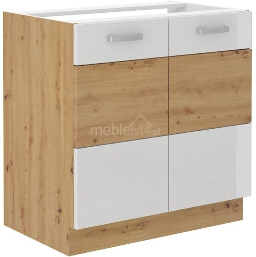 „Artisan“ kriauklės apatinė spintelė, balta blizgi, 80 ZL 2F BB