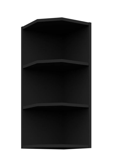 Atvira viršutinė lentyna su galu 30 cm juoda 30 G-72 ZAK