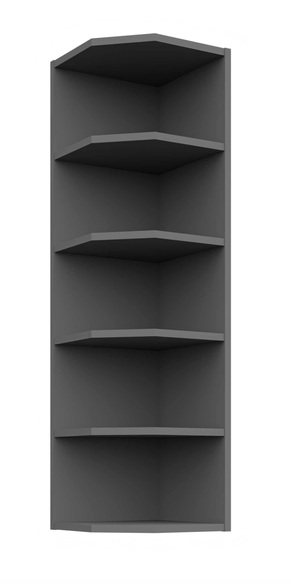 Atvira viršutinė lentyna su galu 30 cm antracito spalvos 30 G-108 ZAK