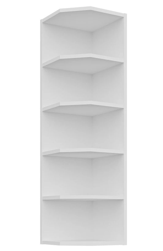 Viršutinė atvira lentyna su galu 30 cm balta 30 G-108 ZAK