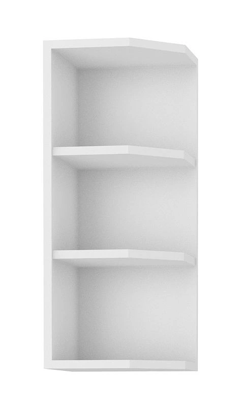 Atvira viršutinė lentyna su galu 30 cm balta 30 G-72 ZAK