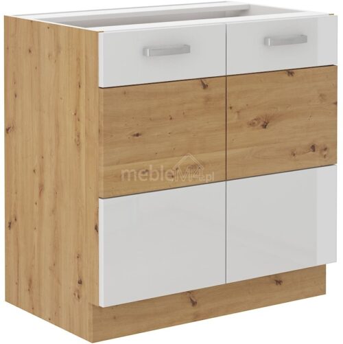 Artisan balta blizgi apatinė spintelė 80 D 2F BB