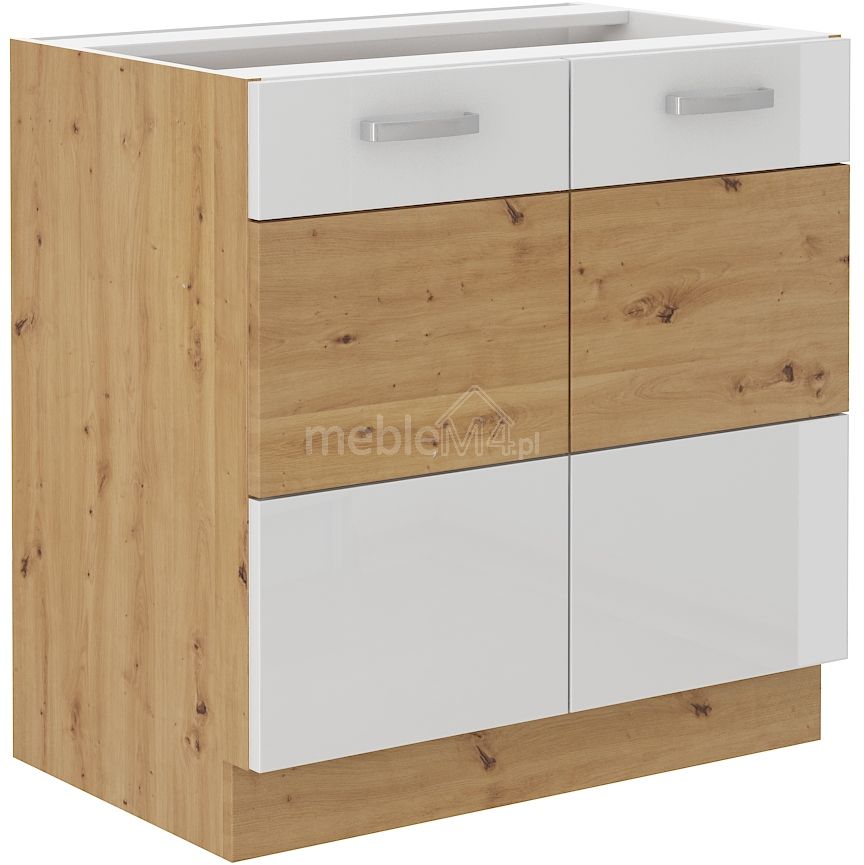 Artisan balta blizgi apatinė spintelė 80 D 2F BB