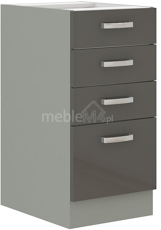 Apatinė spintelė su stalčiais, pilka, 40 D 4S BB