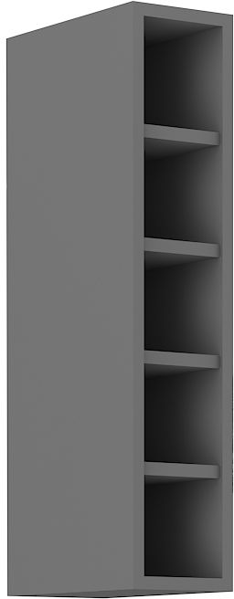 Atvira viršutinė lentyna 15 cm antracito spalvos 15 GOTW-72
