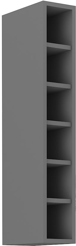 Atvira viršutinė lentyna 15 cm antracito spalvos 15 GOTW-90