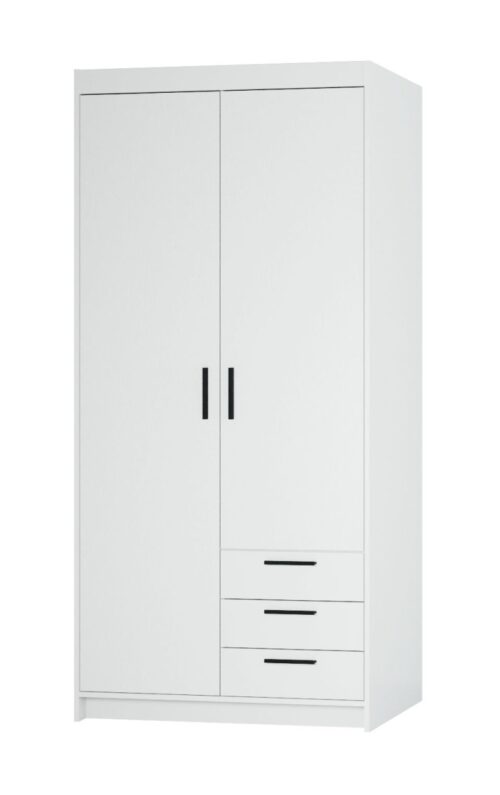 Elena spinta su stalčiais 2D3S balta matinė