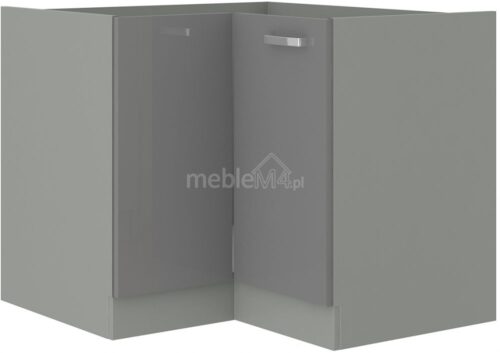 Apatinė kampinė spintelė pilka 90×90 ND 2FBB