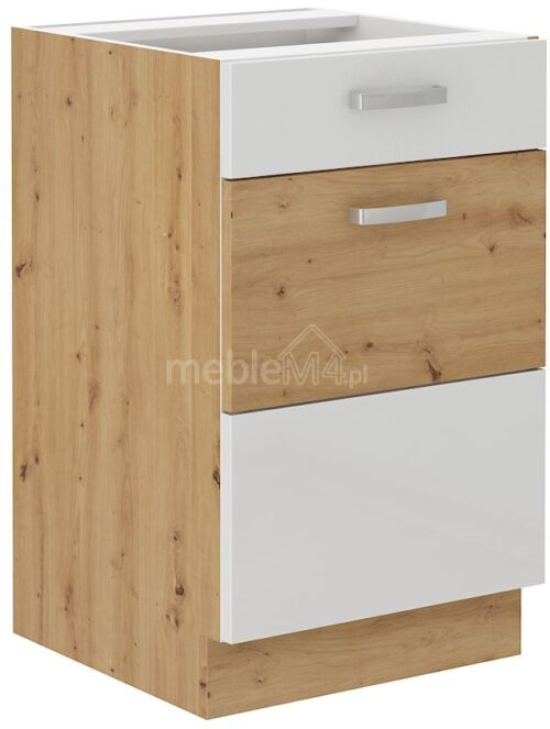 Artisan balta blizgi apatinė spintelė su stalčiumi 50 D 1F 1S