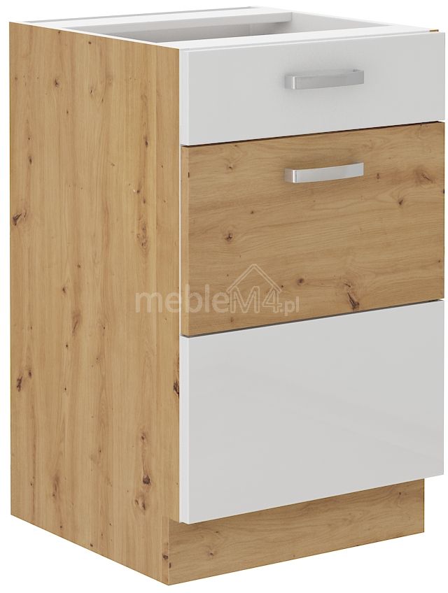 Artisan balta blizgi apatinė spintelė su stalčiumi 50 D 1F 1S