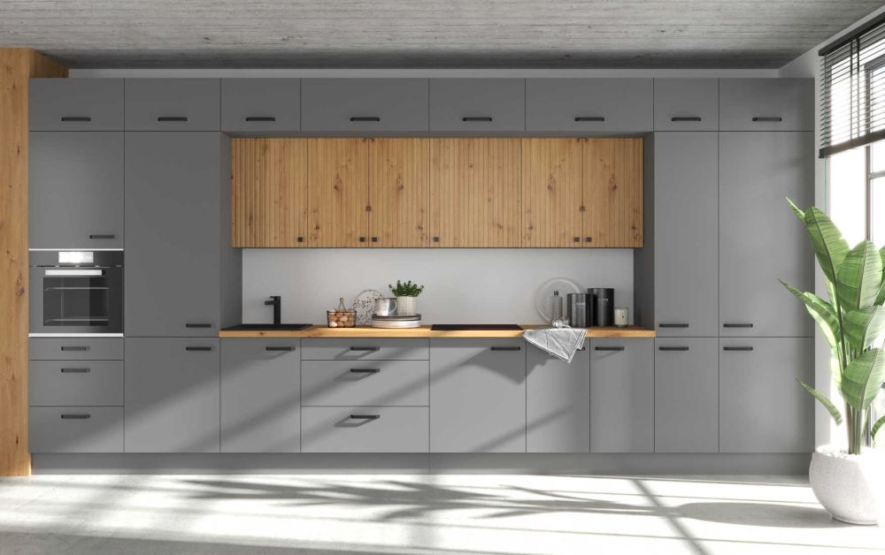 Virtuvės baldų komplektas Ava + Nessa virtuvės 490 cm