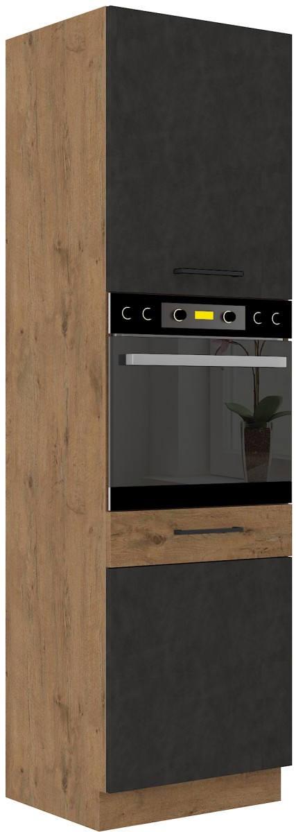 Vigo krosnies kolonėlės spintelė grafito matinė 60 DP-210 2F