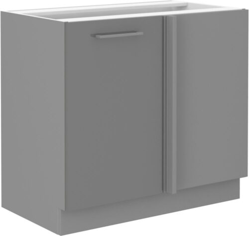 Apatinė kampinė spintelė Pilka 105 ND 1F BB