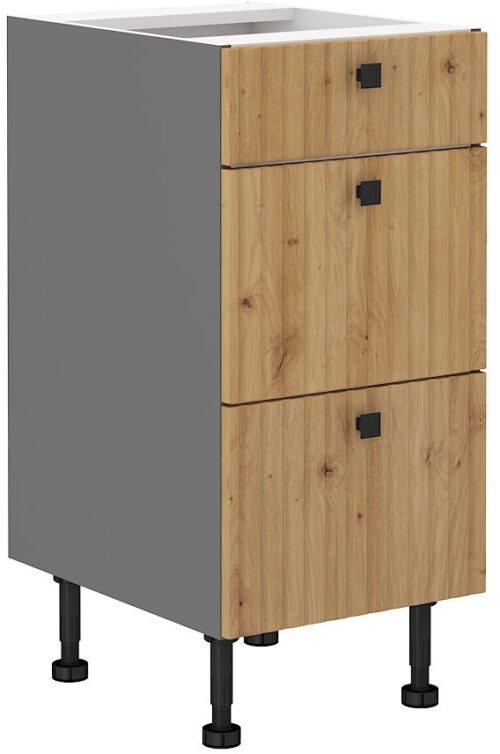 Apatinė spintelė su 40 cm stalčiais Ava 40D 3S BB