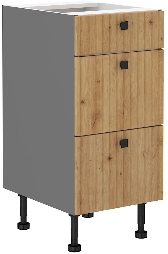 Apatinė spintelė su 40 cm stalčiais Ava 40D 3S BB