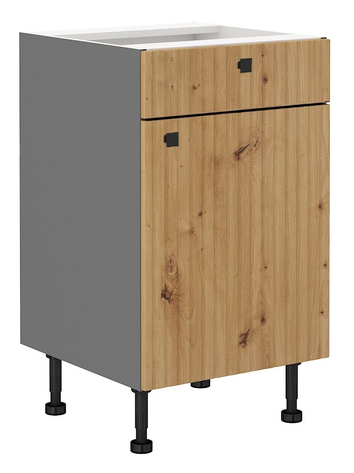 Apatinė spintelė 50 cm su stalčiumi Ava 50D 1F 1S BB