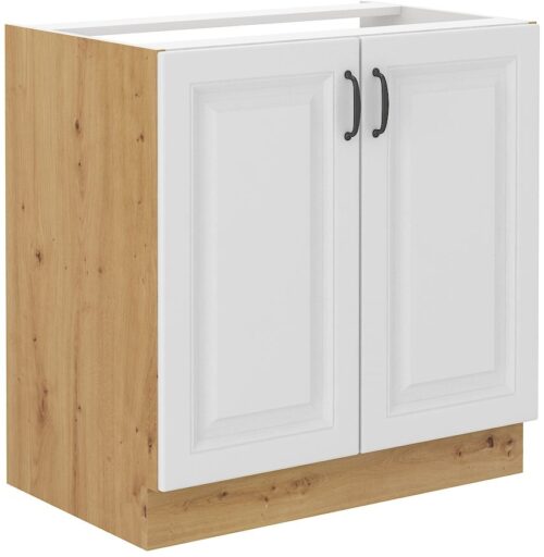 Apatinė spintelė 80 cm, Stillo artisan/balta kriauklė 80 ZL 2F BB