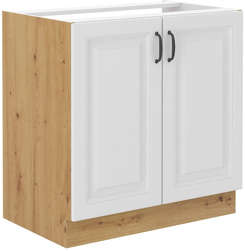 Apatinė spintelė 80 cm, Stillo artisan/balta kriauklė 80 ZL 2F BB