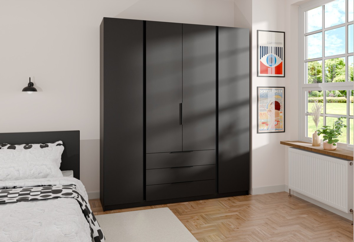 Kaja BL/BL 4F 3S keturių durų spinta