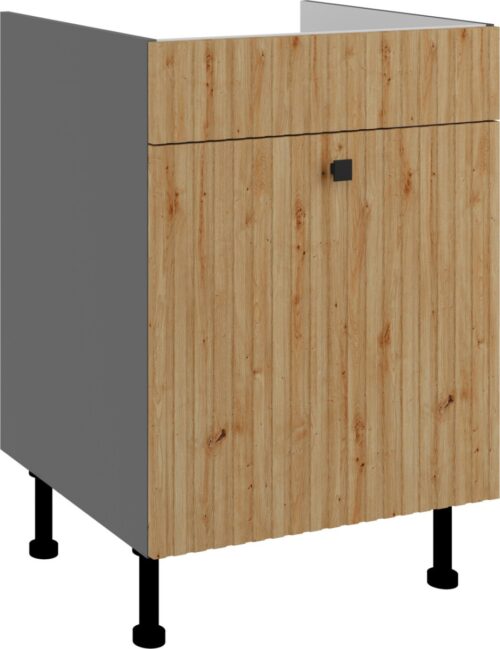 Apatinė spintelė 60 cm, kriauklės stalčius, Ava 60 ZL 1S BB PREMIUM BOX