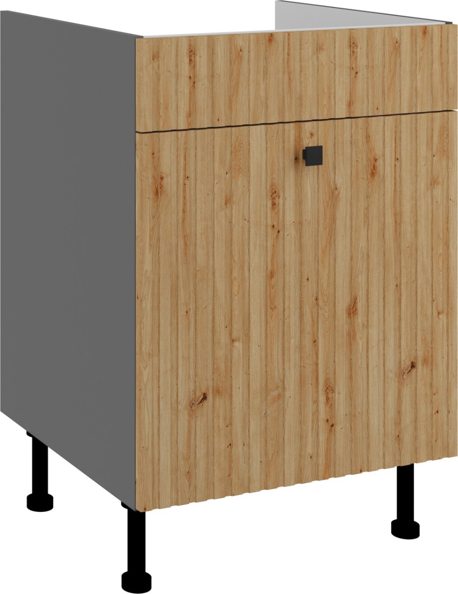 Apatinė spintelė 60 cm, kriauklės stalčius, Ava 60 ZL 1S BB PREMIUM BOX