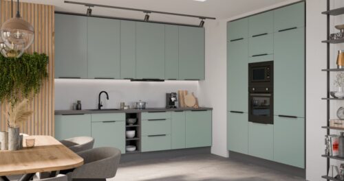 Aria virtuvės komplekto palėpės spintelės 300 + 180 cm