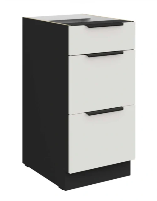 Apatinė spintelė 40 cm stalčiais Aria 40D 3S BB cokolis