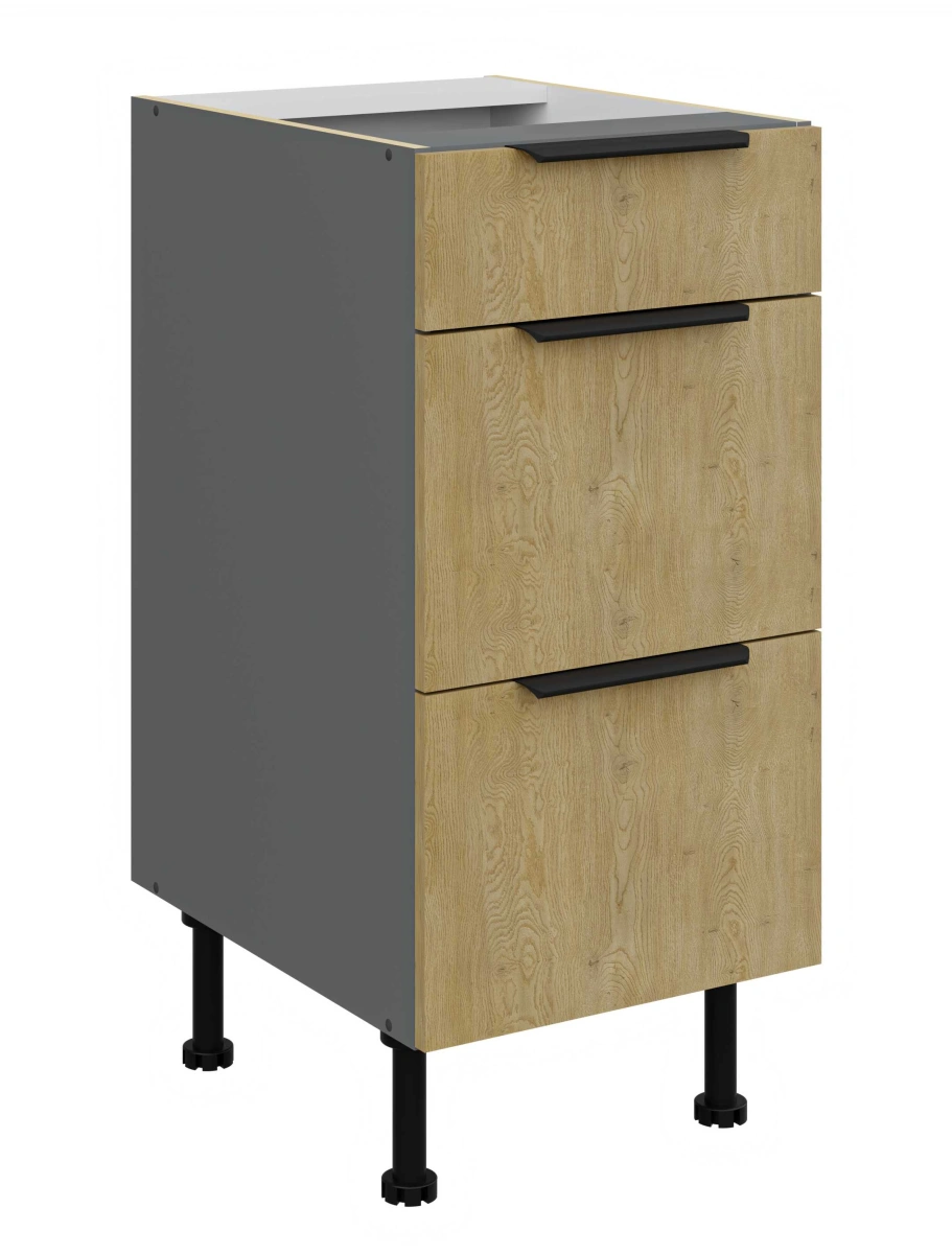 Apatinė spintelė 40 cm su stalčiais Cremona antracito spalvos 40 D 3S BB