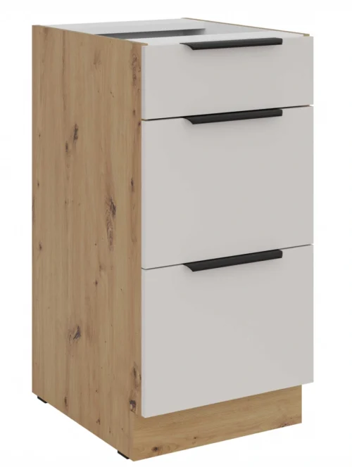 Apatinė spintelė 40 cm su stalčiais Solea 40 D 3S BB