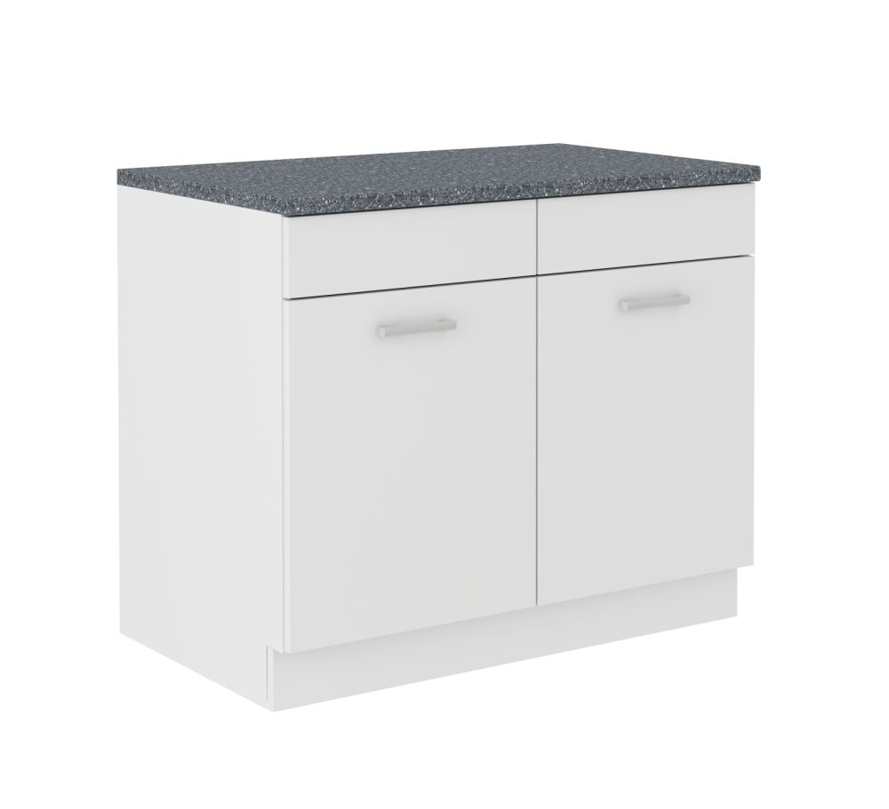 Maria kriauklės spintelė, 100 cm, balta matinė