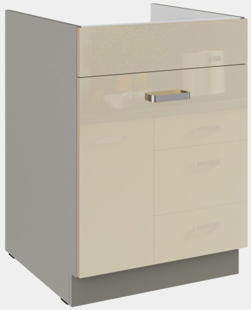 Apatinė spintelė 60 cm, kriauklė, stalčius Karmen 60 ZL 1S BB PREMIUM BOX