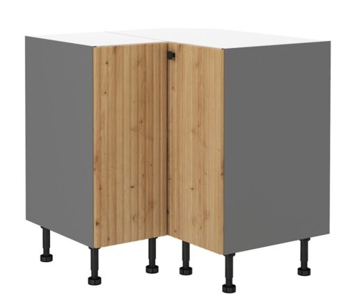 Apatinė kampinė spintelė 90/90 cm Ava 90×90 ND 2F BB