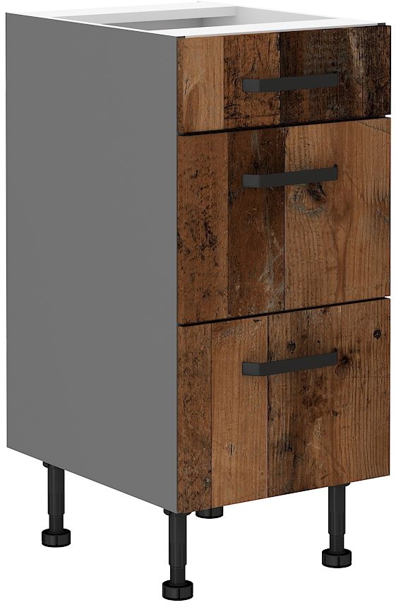 Apatinė spintelė 40 cm su stalčiais Old Style 40D 3S BB